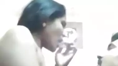 Indian XXX wife gets her tits licked after giving her husband a blowjob MMS