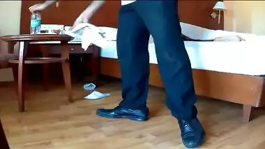 My friends wife anjali daring infront of room service