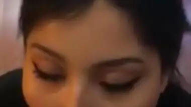 Sexy white milf gives deep blowjob