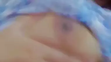 Cute girl sexy boobs show video making for lover