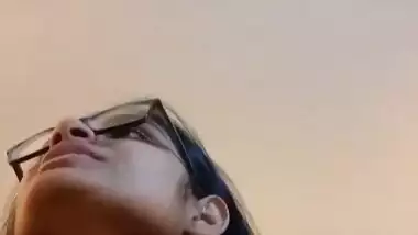 Sexy college girl showing her boobs and fingering pussy 2 video clips part 1