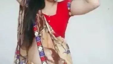 Hot Sexy Aunty Cleavage and Tummy Show