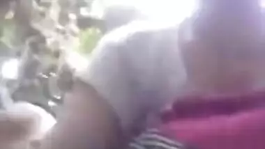 Desi sex slut washes her XXX tits and pussy on camera for fans outdoors