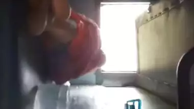 Desi Bhabi sleeping in train and her saree up ... ass exposed