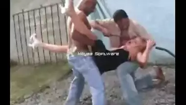 Two mens rap a girl