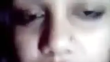 Beautiful Desi XXX girl fingering her teen pussy on selfie cam