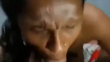 Village lady gives a crazy Tamil blowjob to her lover