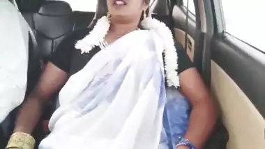 Indian bhabi car romance Telugu dirty talks.