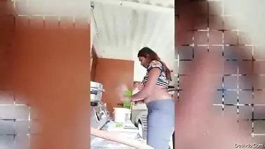 Swathi naidu in kitchen and showing her nip slip