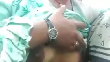 Village Couple Boobs Sucking Pussy Licking Outdoor