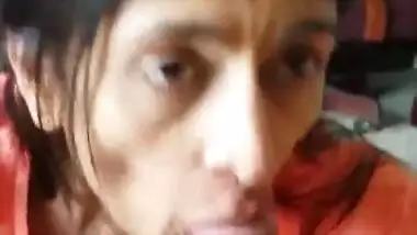 NRI wife sucking Dick and taking Cum in her mouth