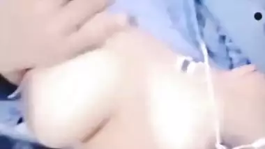 Bengali college girl shows big boobs on video call