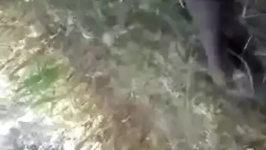 Horny desi couple outdoor fucking caught