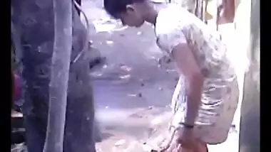Juicy young village girl outdoorhower boobs exposed