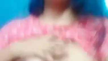 Sharp nose girl showing her untouched big boobs