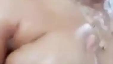 Cute hot girl making video