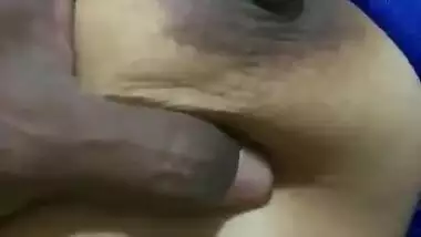 Desi wife boobs pressing recorded by husband mms