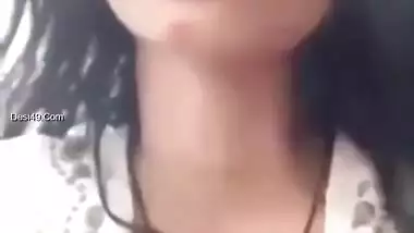 Cute Desi Girl Shows Her Boobs To Lover On Video Call