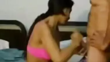 Indian GF blowing a dick.