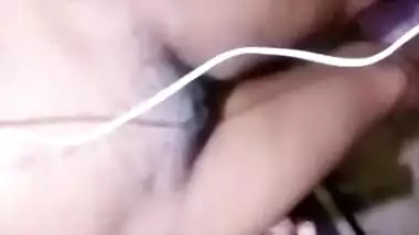 Cute college girl showing her assets on cam selfie video
