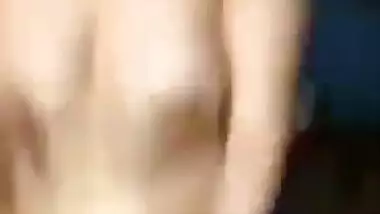 Desi bhabi show her big boob selfie cam video