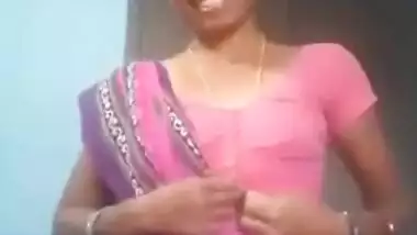 Telugu Bhabhi Showing Her Boobs and Pussy