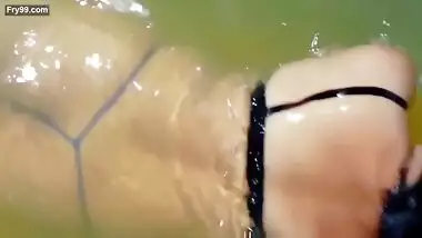 Horny booby mili wet huge cleavage and navel show photoshoot