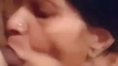 Mature maid eating cum of her house owner