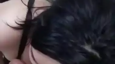 Big boob girl gives a desi blowjob to her lover