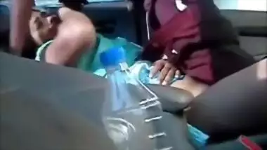 Hot Indian teen banged hard inside the car