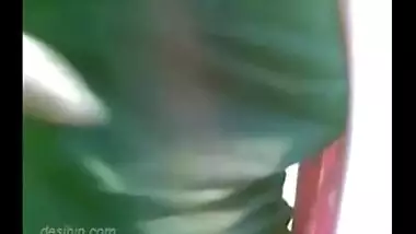 Dhaka girl showing off her boobs on terrace for her lover guy