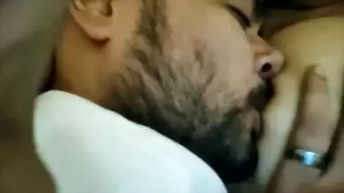 Big boobs girl’s sexy Indian nipple licking MMS