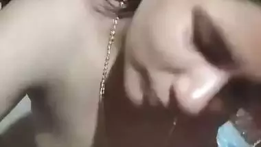 Dehati sex of a Sali sucking her Jija’s dick in the bathroom