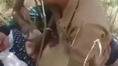 Threesome voyeur sex video with a desi village randi