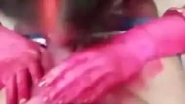 Wench's tight mouth is drilled in point of view XXX video MMS style