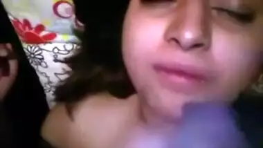 Punjabi busty aunty drinking cum after sex