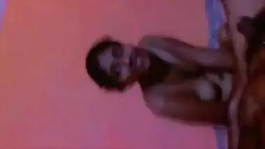 Indian chick flashes her XXX body sitting next to a naked sex stick
