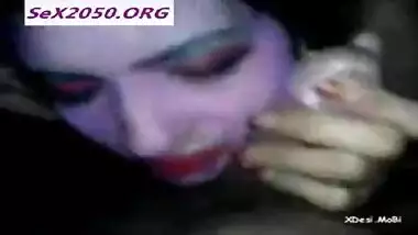 Sexy randi sucking penis of customer in village