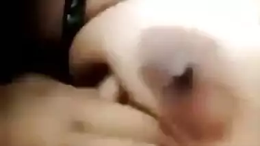 Hot girl playing with sexy boobs