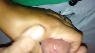 Relaxed wife helping hand caught