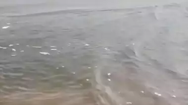 Indian Daring Wife showing pussy in public & Stanger jerking of to her