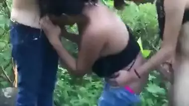 Fucking by two Boys in Jungle