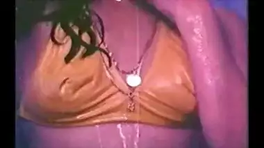 Indian girl taking bath