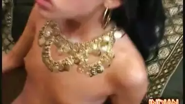 Indian Babe Jizzed On A 3some
